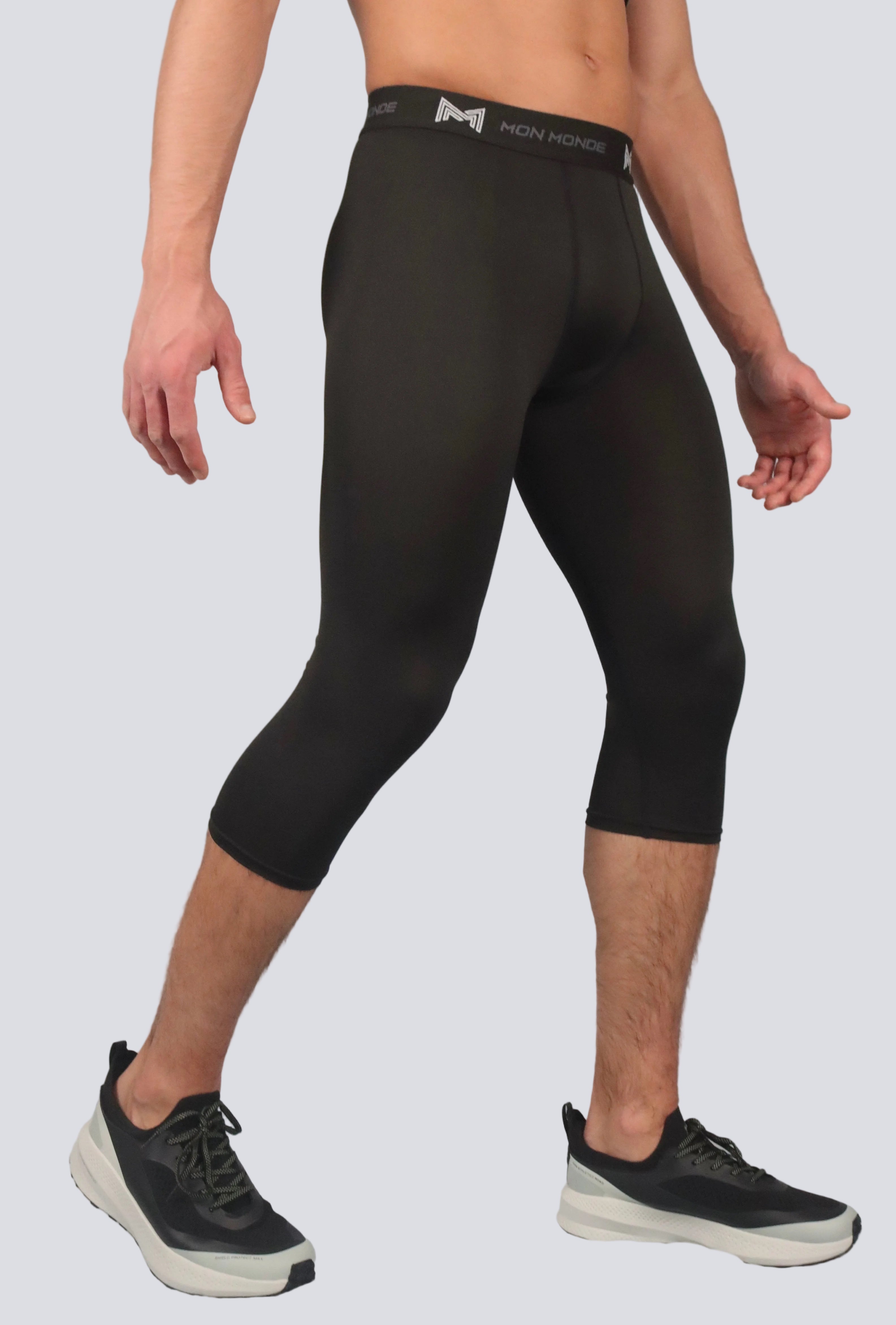 Dual Legs 3/4 Compression Leggings