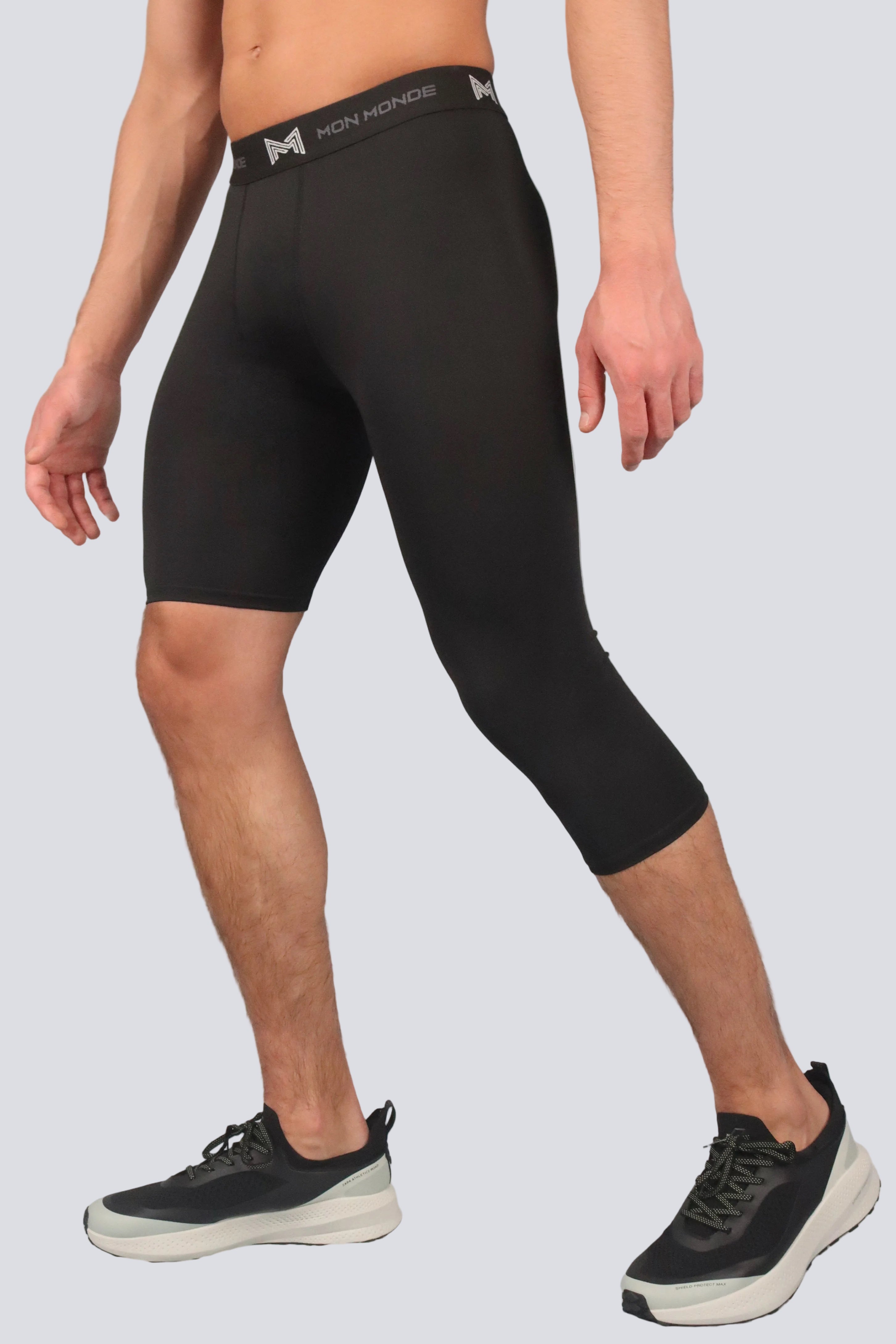 Asymmetrical Left Leg Compression Leggings